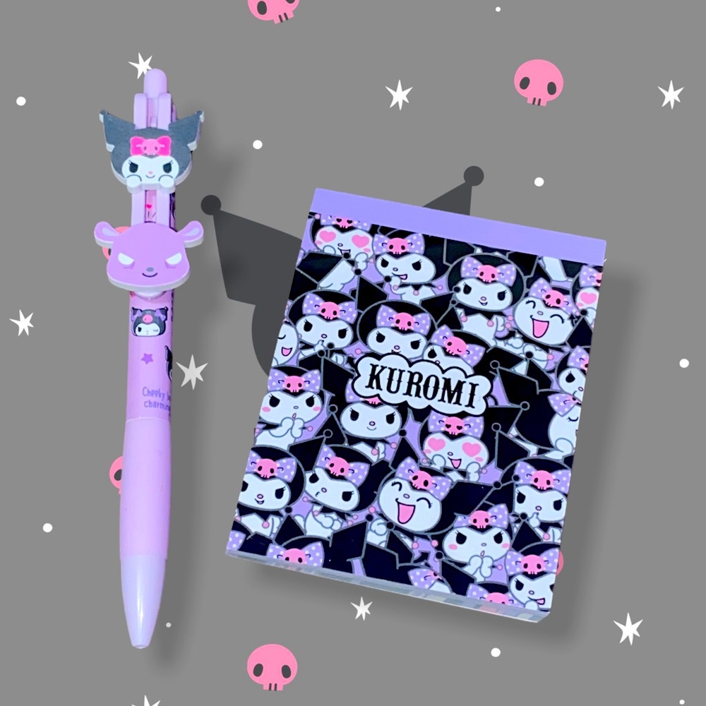 Kuromi pen & notebook